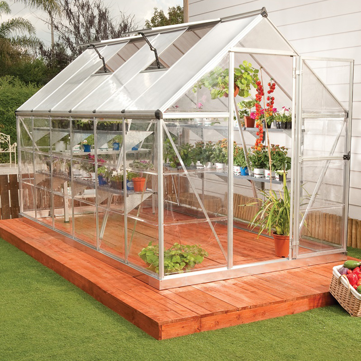Palram Canopia hybrid 6x12 polikarbonát üvegház 6,8 m2