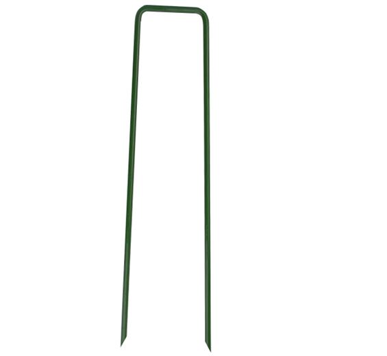 Fém, zöld rögzítő tüske, 16 cm, 20 db/csomag