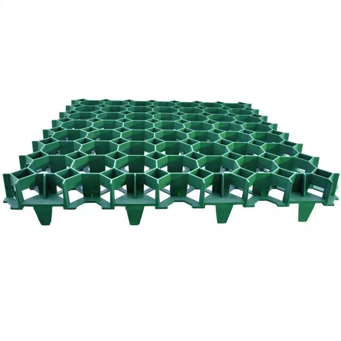Műanyag, zöld gyeprács, 50x50x4 cm, zöld