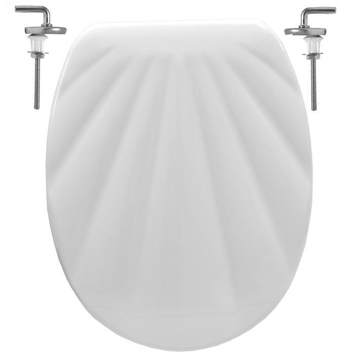 Kagylós fém zsanéros MDF WC ülőke