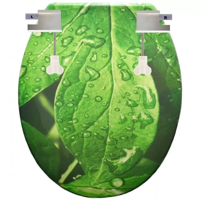 Zöld leveles WC ülőke