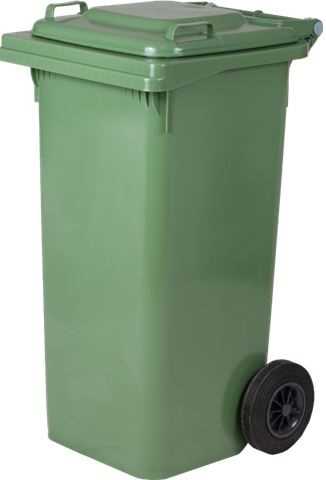 Zöld kerekes szemetes szelektív kuka 120 liter