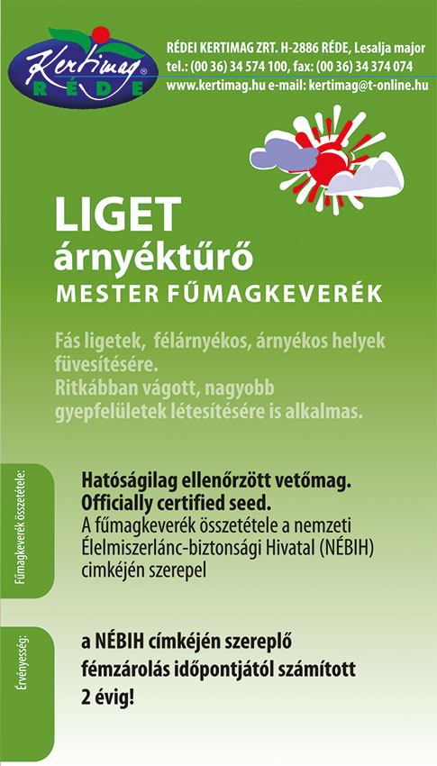 Rédei Kertimag Liget Árnyéktűrő mester fűmagkeverék 10kg