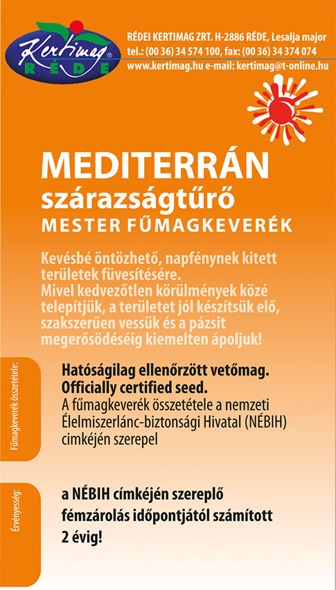 Rédei Kertimag Mediterrán szárazságtűrő fűmagkeverék 10kg