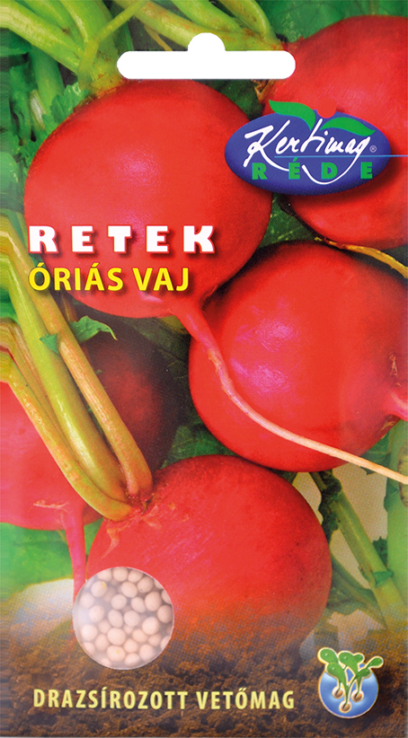 Rédei Kertimag Óriás Vaj Retek Drazsírozott vetőmag 450 szem