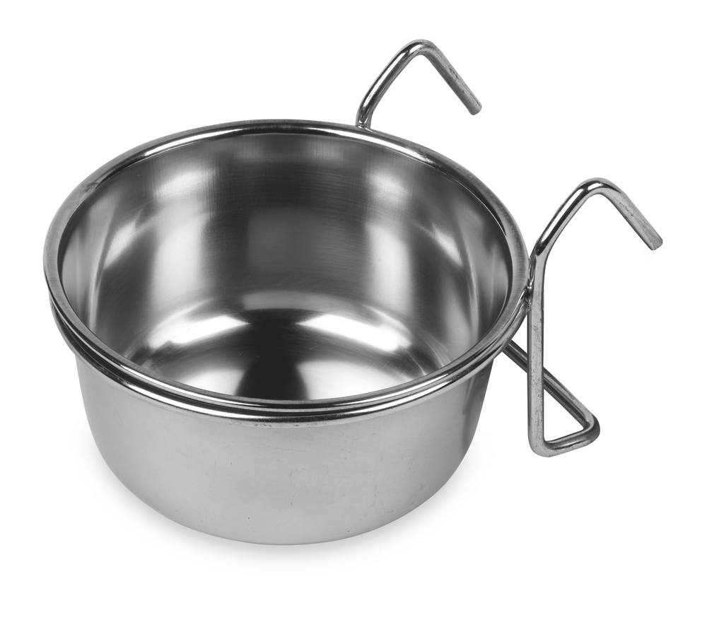 Rozsdamentes akasztható etető-itató -Kicsi