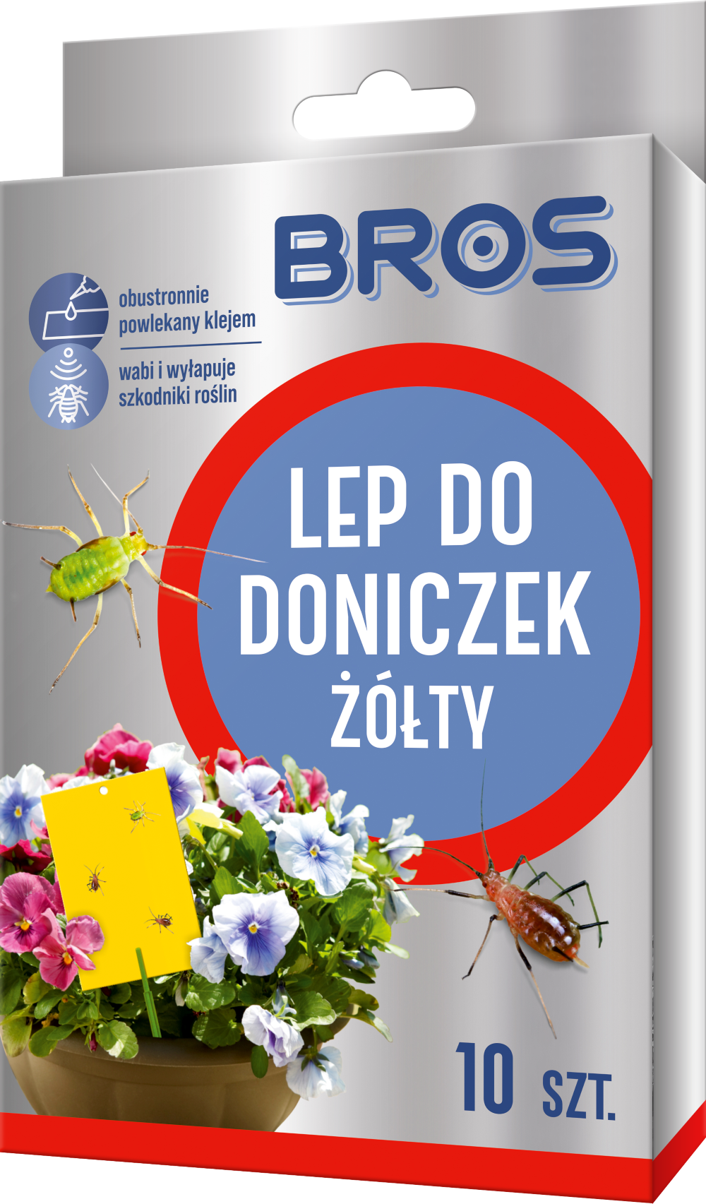 Bros Rovarfogó lap virágcserepekhez 10 db