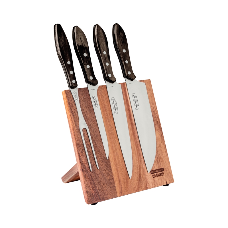 Tramontina churrasco polywood késkészlet mágneses tartóban 5 db