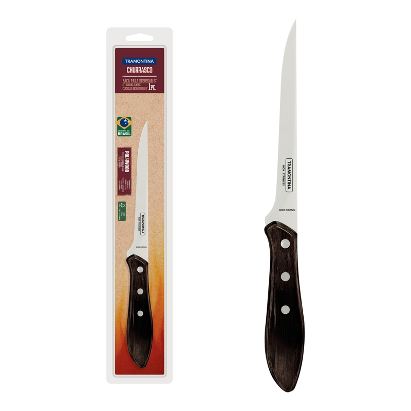 Tramontina churrasco csontozókés, 15 cm - barna