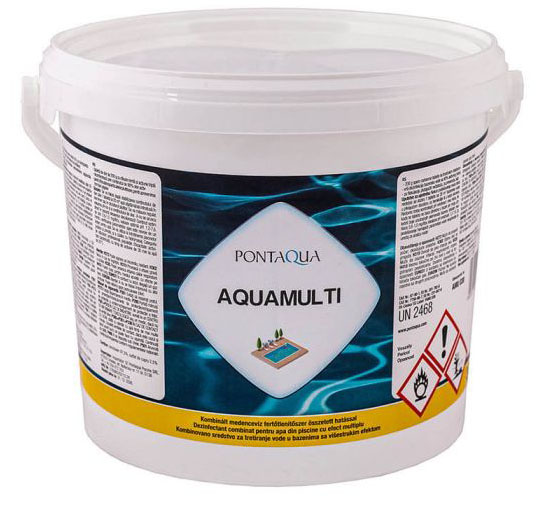 Pontaqua Aquamulti multifunkciós medence fertőtlenitő tabletta 3kg (200gr-os)