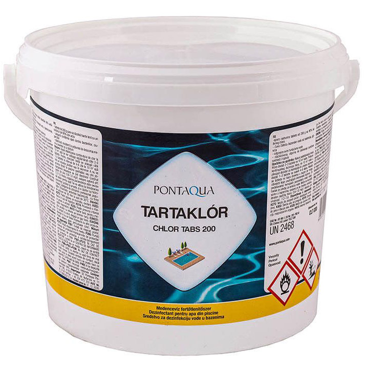 Lassan oldódó klór tabletta medence vegyszer Pontaqua Tartaklór 3kg