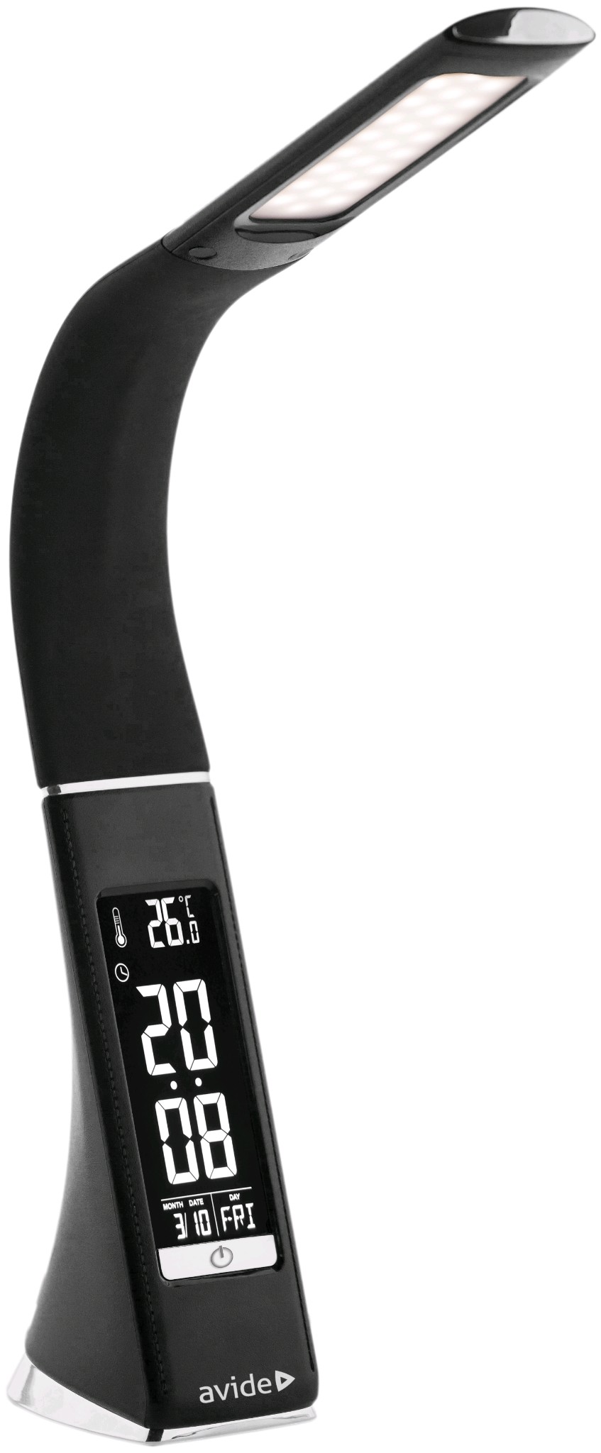 Avide LED Asztali Lámpa Üzleti Bőrhatású Naptár Fekete 6W