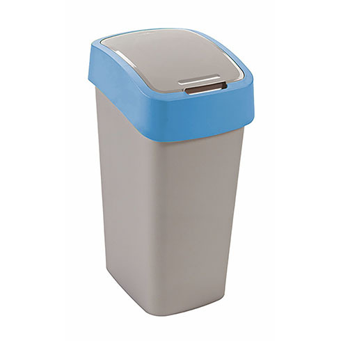 Curver Pacific billenőfedeles szemetes, ezüst-kék, 25L