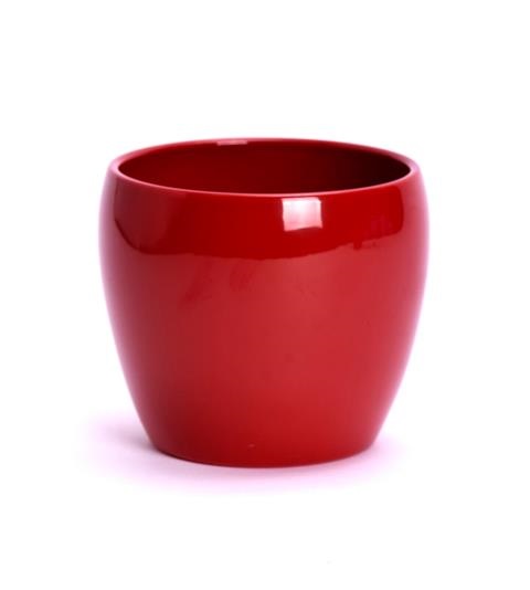 Piros kerámia Ziertopf kaspó, 18 cm