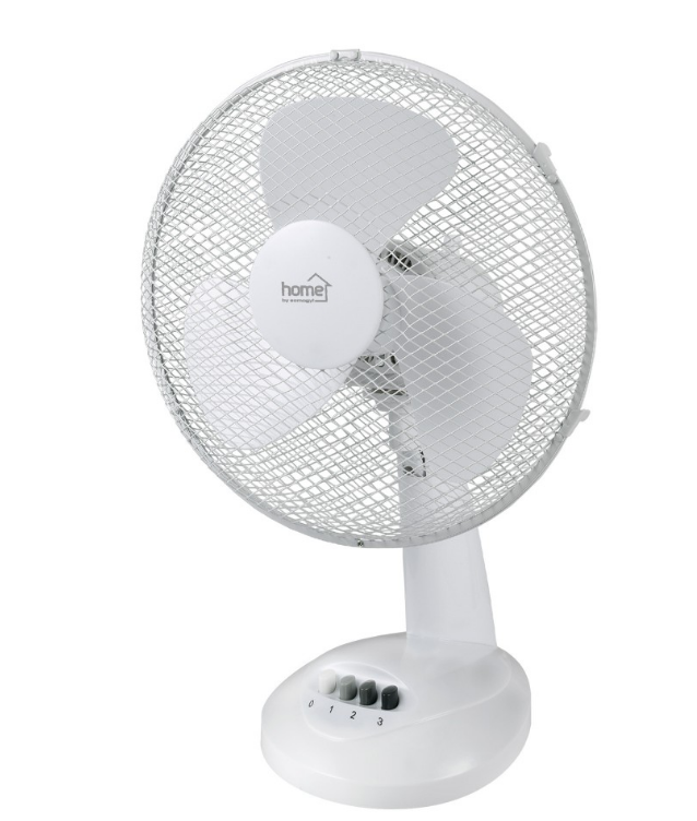 Asztali ventilátor, 30 cm, 40 W, fehér