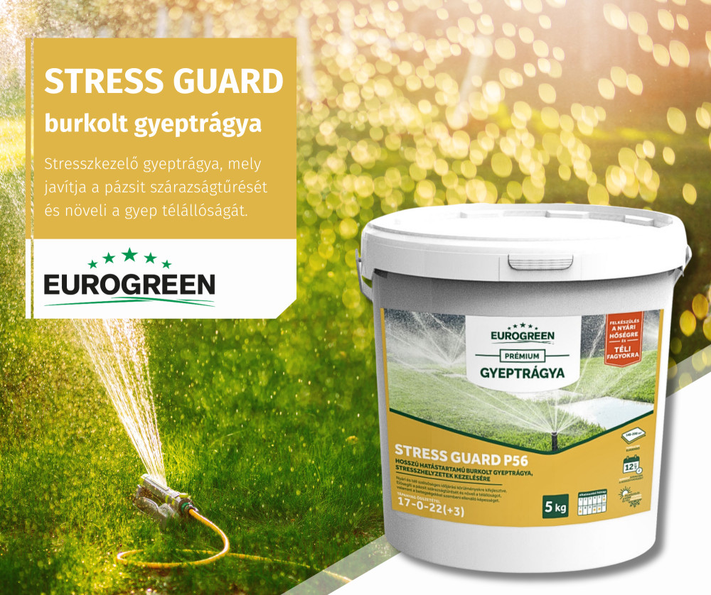 EuroGreen Stress Guard P56 17+0+22 (+3) burkolt stresszkezelő gyeptrágya 5 kg