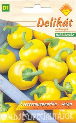 Budapesti Kertimag Delikát Cseresznyepaprika Sárga vetőmag 0,25 g