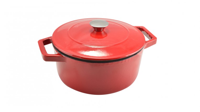 Perfect Home - Öntöttvas lábas zománcozott 24 cm 4 literes piros