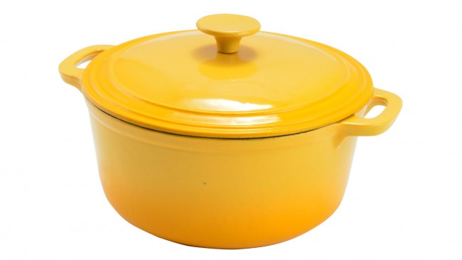 Perfect Home - Öntöttvas lábas zománcozott 24cm, sárga