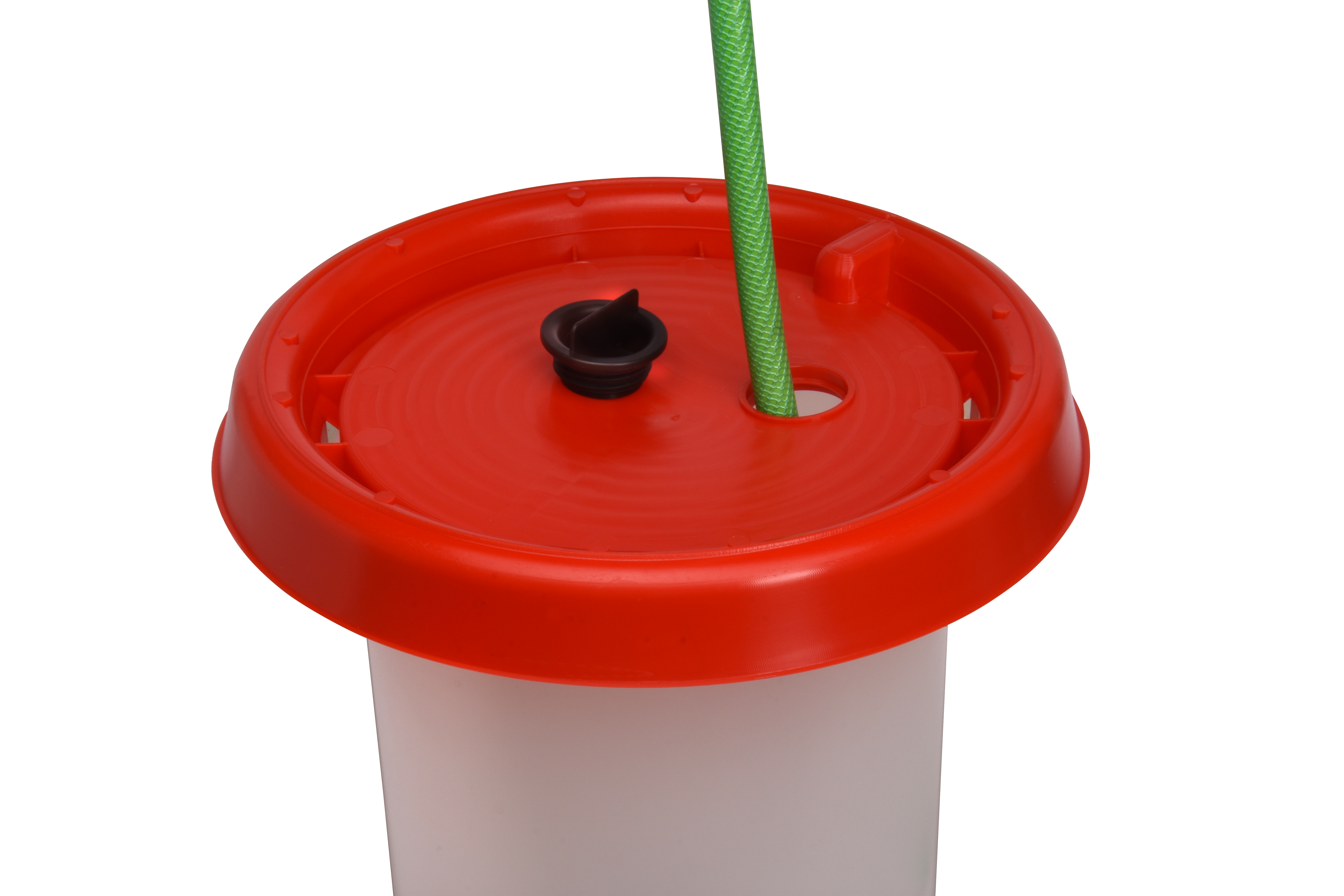 Műanyag itató, 10 literes, markolattal és menetes dugóval