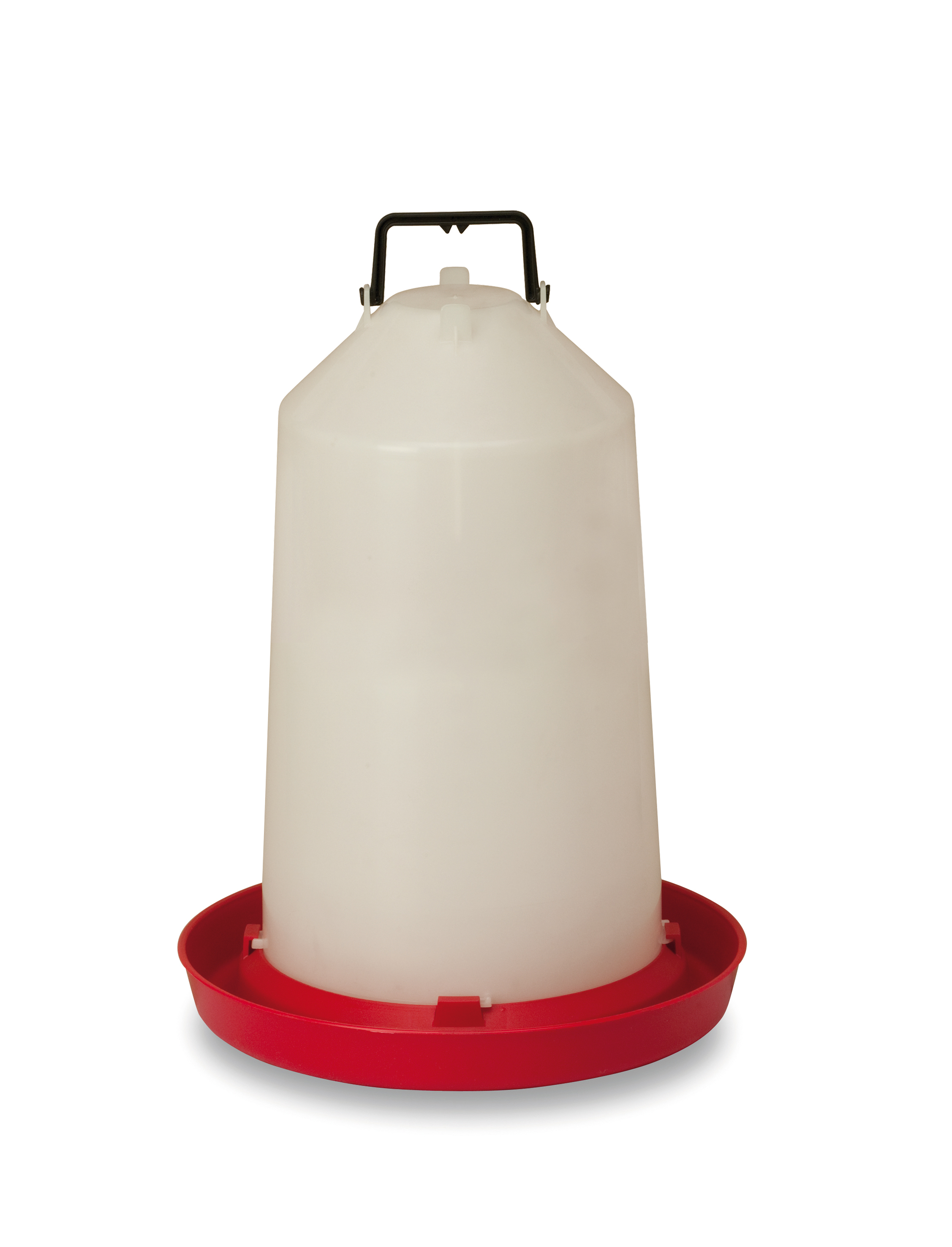 Műanyag itató, 15 literes, felfüggeszthető, alsó feltöltési lehetőséggel és menetes dugóval