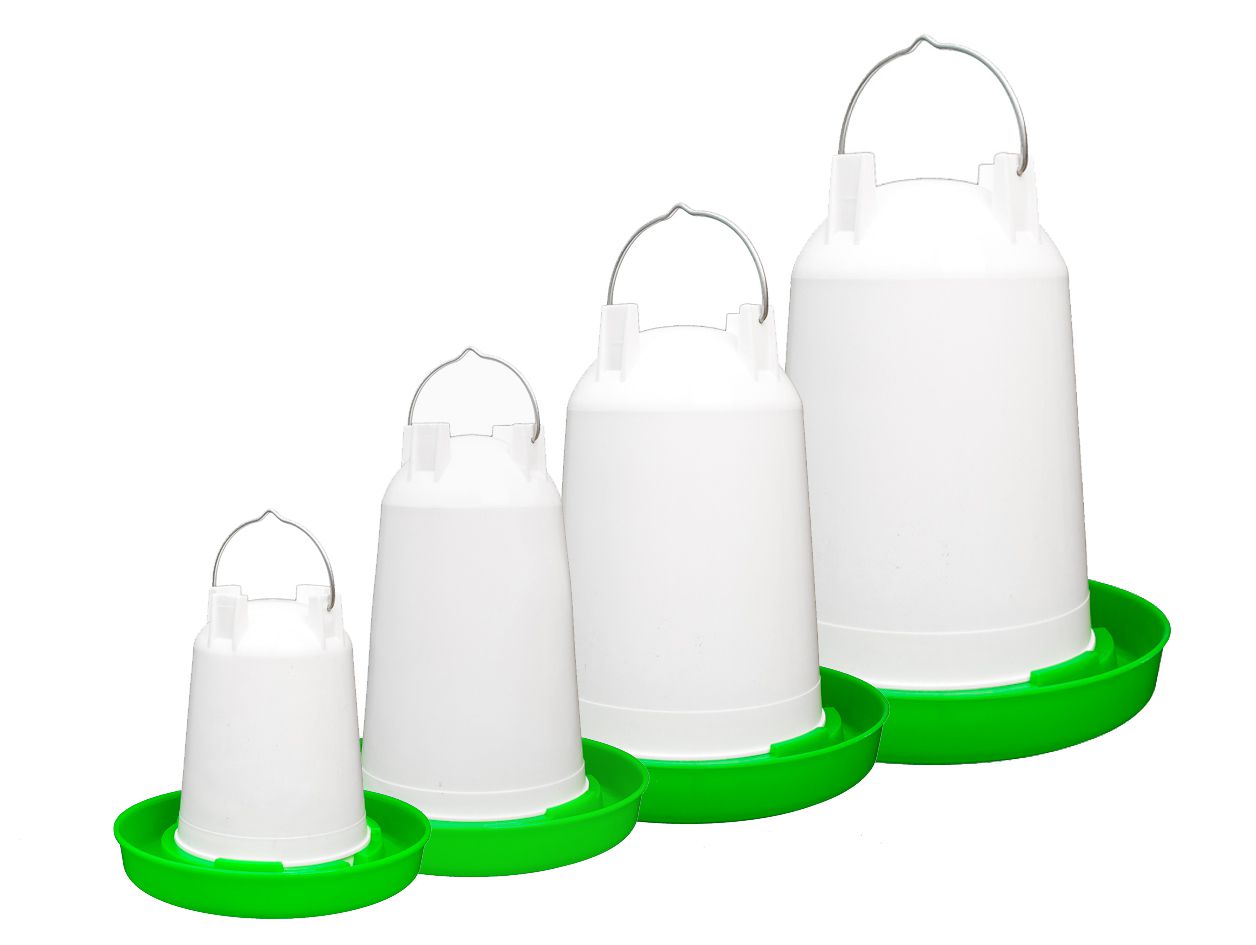 Baromfi itató - 3L - fehér/piros