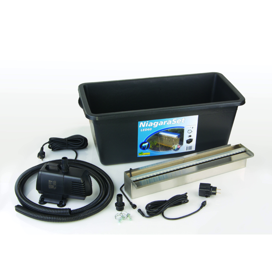 Ubbink Vízeséselem Niagara LED 60cm szett Xtra3900l/h pumpa+ Quadro I+ kiegészítők