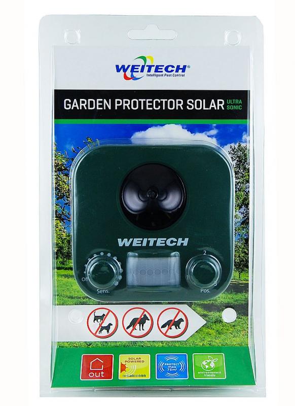 Weitech ultrahangos kutya-macska riasztó -napelemes