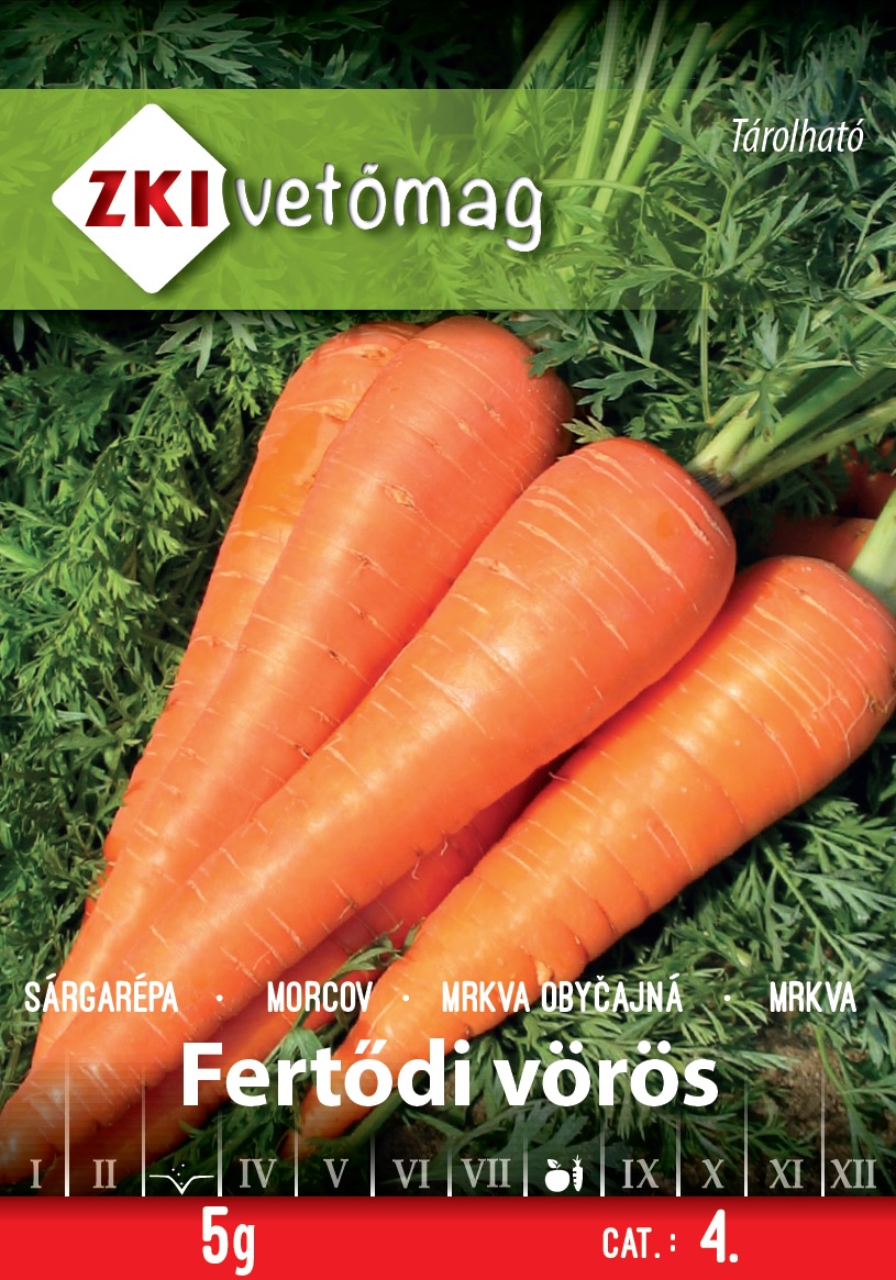 ZKI Sárgarépa Fertődi Vörös Vetőmag 5g