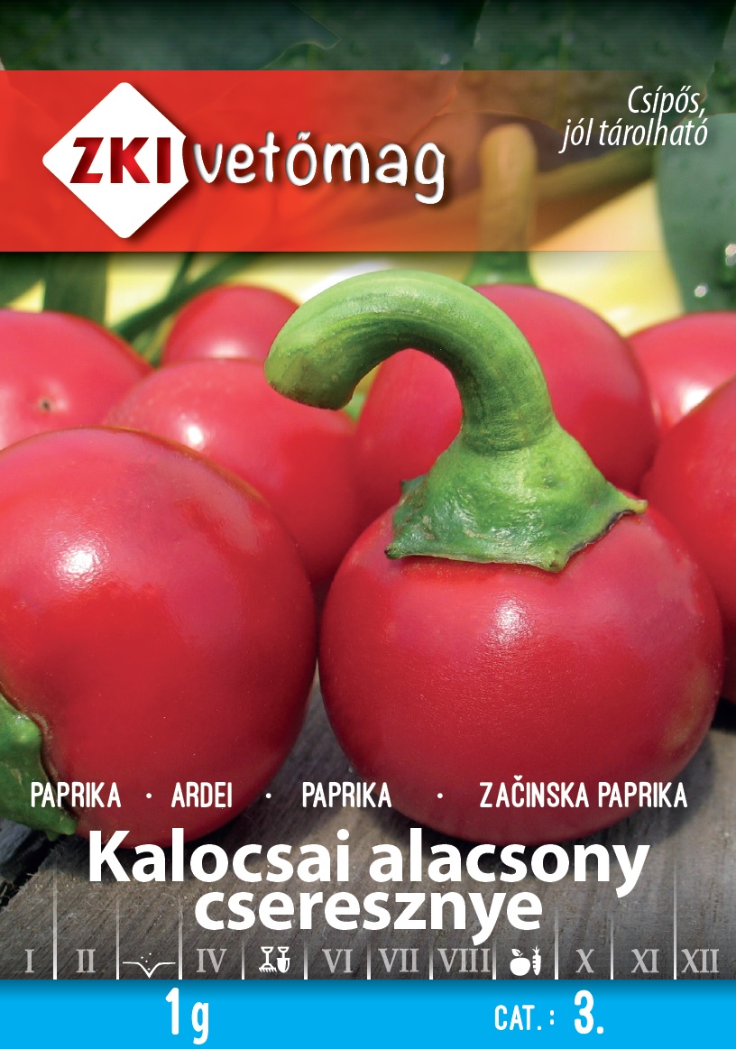ZKI Paprika Kalocsai Alacsony Cseresznye Vetőmag 1g