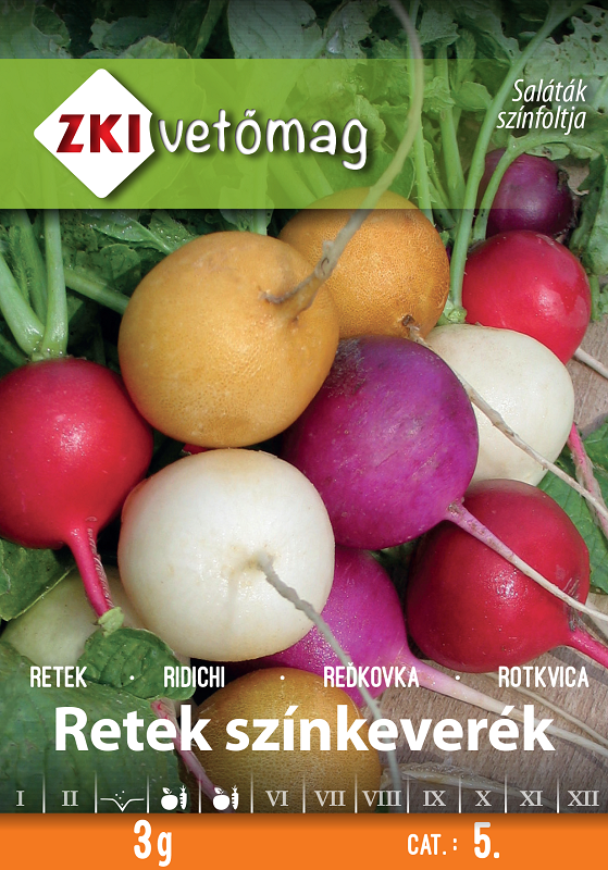 ZKI retek színkeverék vetőmag 3g